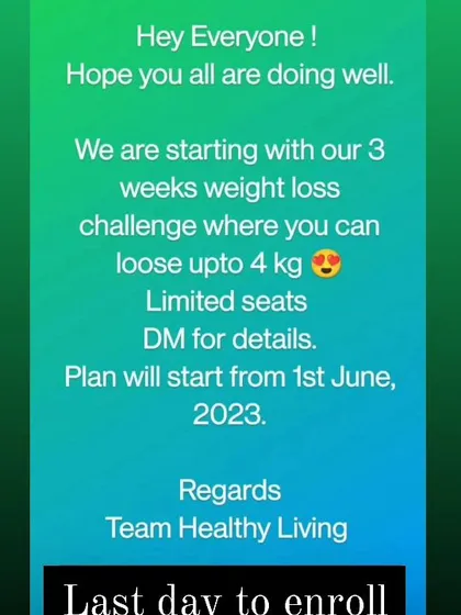 This graphic announces one of our popular programs, the 3 weeks weight loss challenge. It's a great way to kickstart your health journey with a structured plan and clear goals.