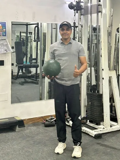 Another shot with the medicine ball, a versatile tool for building athletic power.