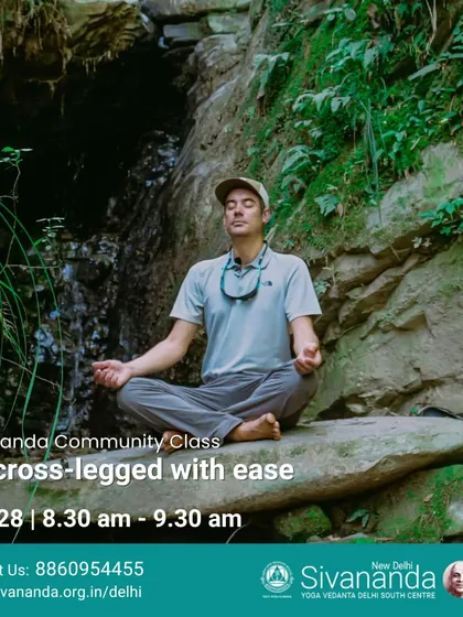 A community class on how to sit cross-legged with ease. We teach preparatory stretches and postures to open the hips, making seated meditation more comfortable and accessible.