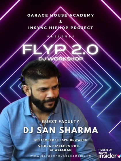 Announcing a session with DJ San Sharma, where he shared his deep knowledge of the DJ industry with our aspiring artists.