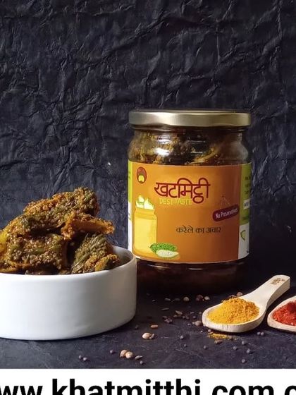 This is my unique Karela ka Achar, or bitter gourd pickle. It's a testament to how traditional recipes can turn any vegetable into a delicious accompaniment. The spices perfectly balance the bitterness.