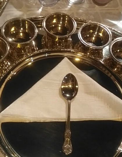 An elegant two-tone thali setting with silver and gold finishes. The attention to detail in my crockery and presentation ensures a memorable meal for your guests.