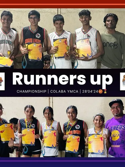Another shot of our runners-up teams from the Colaba YMCA championship, posing with their coaches and certificates. The journey is just as important as the destination.