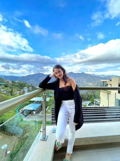 Another picture from the hotel balcony in Mussoorie.