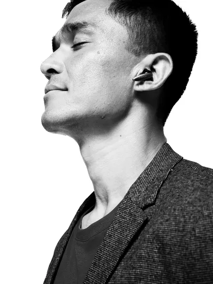 A powerful black and white profile of Sunil Chhetri. Stripping away the color brings a different kind of intensity, focusing on form and emotion for this product shoot.