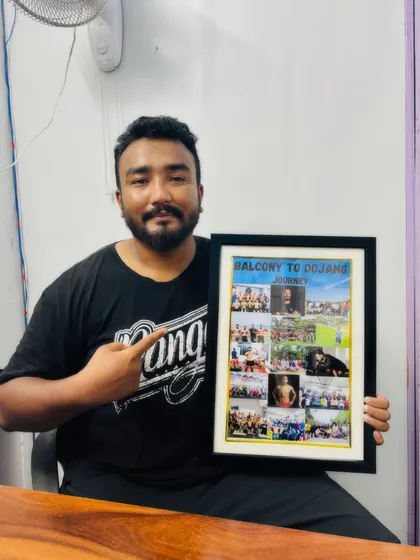 A gift from a team member showing our journey from a small balcony to three centers. It's a powerful reminder of how far we've come and how much further we have to go.