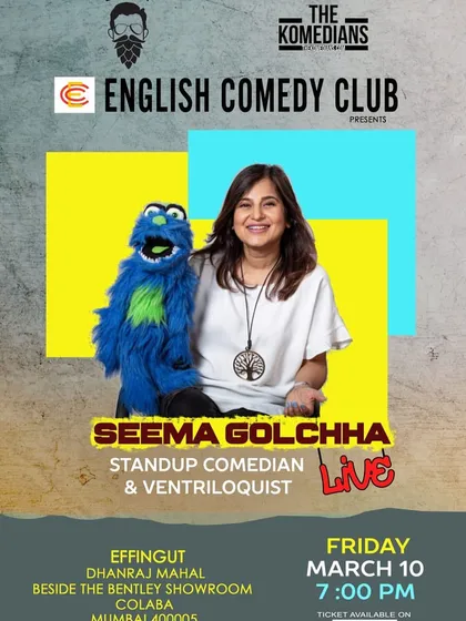 A similar poster for a show in Colaba, Mumbai. These graphics are essential for promoting my live events on social media.