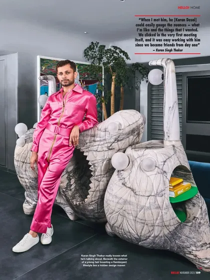 A shot of me with the client and the Monster Console, featured in Hello! Magazine. This piece was the result of a fantastic collaboration and a shared vision for something truly unique.