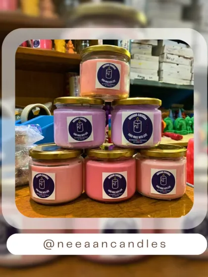 Stack up the good vibes. Our handcrafted jar candles come in soft hues and strong scents, made to brighten your day.