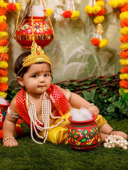 Janmashtami Mini-Sessions: Little Krishnas & Radhas photo 39
