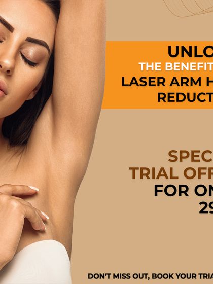 Get ready for any season with smooth underarms. This special trial offer for just ₹299 is the perfect way to experience the long-lasting results of our laser arm hair reduction service.