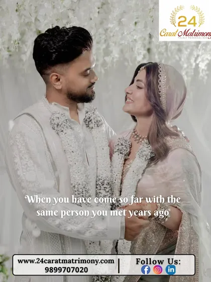 A couple shares a quiet moment of reflection during their wedding. Finding someone you can grow with over the years is the true meaning of a successful partnership.
