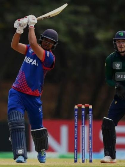 Kushal Malla of the Nepal National Team in action. He holds the record for the youngest player to score a half-century in international cricket, and it was a pleasure to work with him.