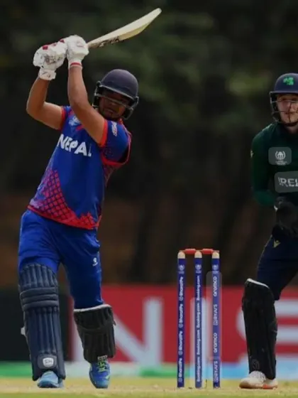 Kushal Malla of the Nepal National Team in action. He holds the record for the youngest player to score a half-century in international cricket, and it was a pleasure to work with him.