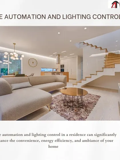 Home automation and lighting control can significantly enhance the convenience, energy efficiency, and ambiance of your home. This modern living space is a perfect example of clean design paired with smart technology.