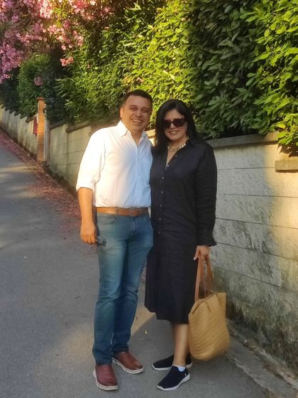 For the Andrea Bocelli concert in Tuscany, I wore this classic black linen shirt dress. It was elegant enough for the special event but comfortable for the outdoor venue.