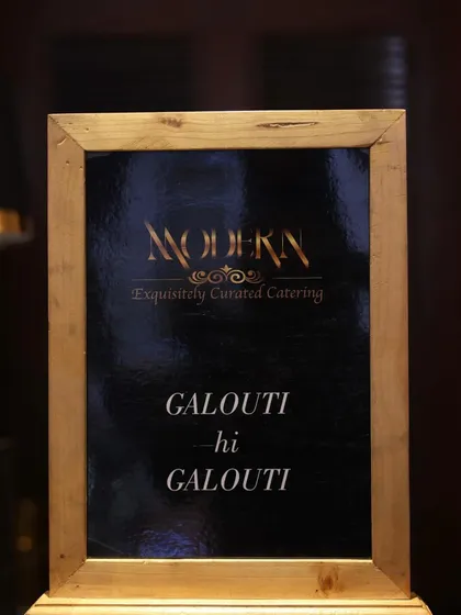 The signage for our 'Galouti hi Galouti' station. We give this classic dish the spotlight it deserves, making it a must-visit counter for guests who appreciate authentic Indian culinary heritage.