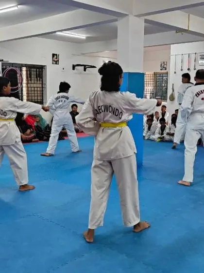 A view from the back of the class.