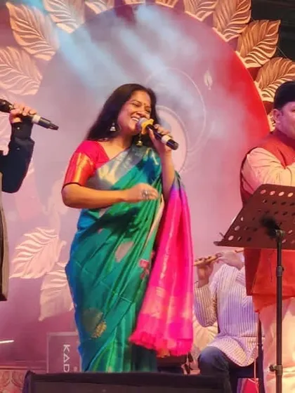 Performing with my fellow artists at the Mysore Palace. The camaraderie and shared passion for music on stage is something I deeply value.