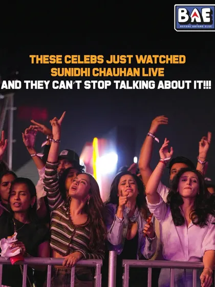 "These celebs just watched Sunidhi Chauhan LIVE and they can't stop talking about it!!!" A compilation graphic showing the buzz from Bollywood.
