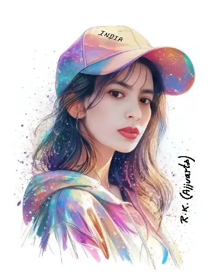 A vibrant digital portrait created as a commissioned piece, showcasing a modern and colorful style. I use Procreate to draw these illustrations, which you can then get printed in any size for a unique piece of personal art.