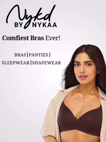 This is from my work with Bhumi Pednekar for the Nykd by Nykaa lingerie campaign. The styling here is all about relatability and comfort, using a simple open shirt to create a look that feels natural and authentic for their 'Comfiest Bras Ever' line.