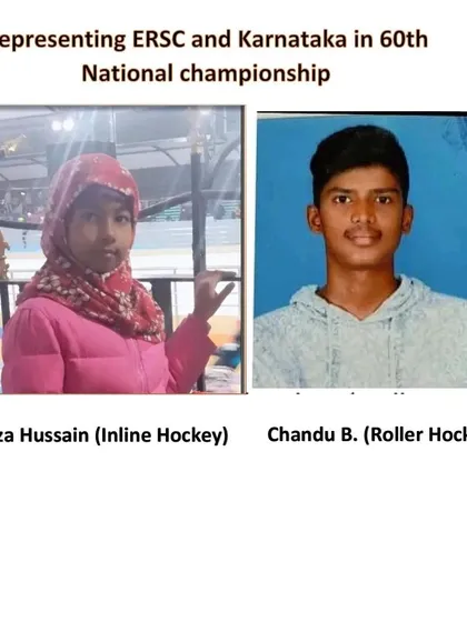 We coach more than just speed skaters. Wishing our inline hockey player Faiza and roller hockey player Chandu the best as they represent Karnataka at the 60th National Championship.