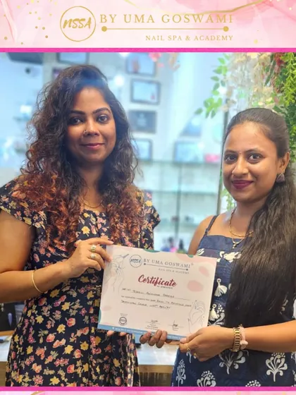 Tejaswini, one of our bright students, proudly holding her certificate. Her journey is a great example of what's possible with dedication.