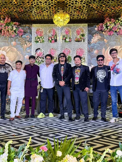The whole crew. This is me with my band and event team after a successful show. We are a professional group dedicated to making your destination wedding or sangeet a massive hit.