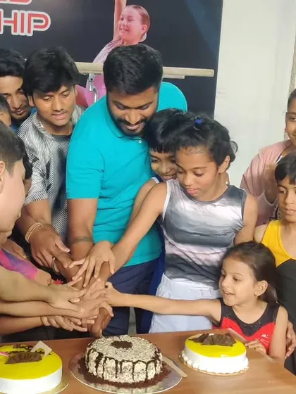 The moment of cake cutting on Teacher's Day. We feel so loved and appreciated by our students and their families.