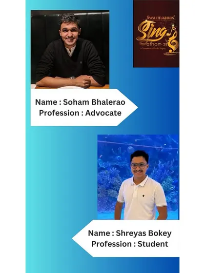 An advocate and a student, both finalists in our senior category. Anybody can sing.