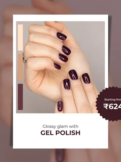 Enjoy weeks of glossy, chip-free color with our gel polish. We offer a wide range of shades, from deep and dramatic to soft and neutral, all with a durable, high-shine finish.