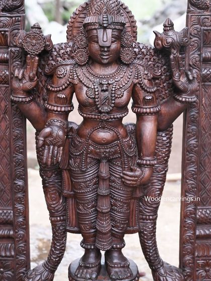 Another detailed shot of the sold 48-inch Balaji, showing the serene face and the traditional namam.