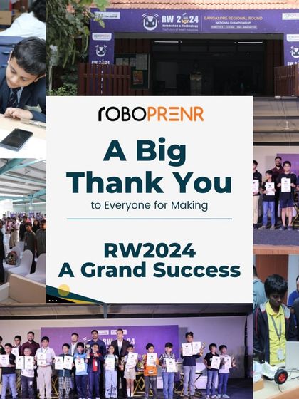 A collage celebrating the grand success of our RW2024 event. It was a showcase of incredible talent, from project presentations to the final awards ceremony, made possible by our students, parents, and team.