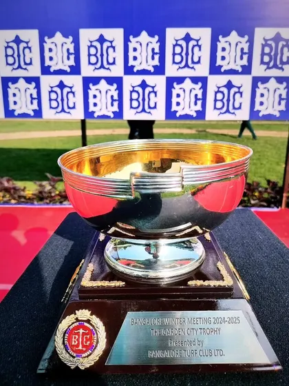The gleaming gold-lined Garden City Trophy.
