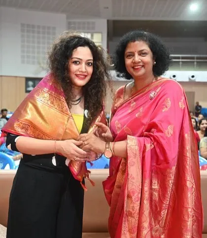 Another photo of me being felicitated at BGS National Public School. I am always grateful for the warm reception I receive when I have the opportunity to work with educational institutions.