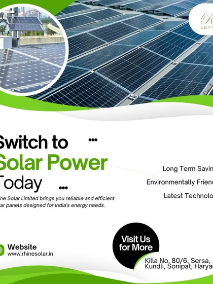 It's time to switch to solar power. This image shows a rooftop installation on an industrial building, a reliable and efficient solution I provide to meet India's growing energy needs.