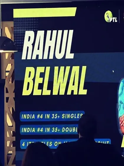 A proud moment being featured on the big screen during the Pro Tennis League auction. This reflects our standing in the Indian tennis circuit.
