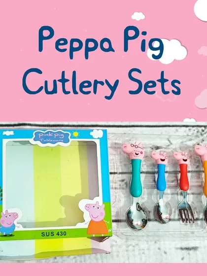 The Peppa Pig cutlery sets are a fantastic, practical gift that parents appreciate and kids love to use.