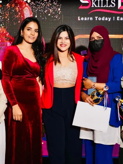 Posing with the winners at the Skills Bazzar event. It's a joy to celebrate their achievements with them.