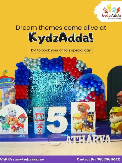 No job is too big, no pup is too small! This Paw Patrol party for Atharva was a huge success. I bring dream themes to life, making your child's special day truly magical.