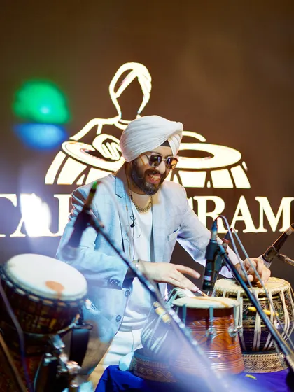 In my element, doing what I love most. This is the vibe I bring to every show, connecting with the audience and sharing the joy of music.