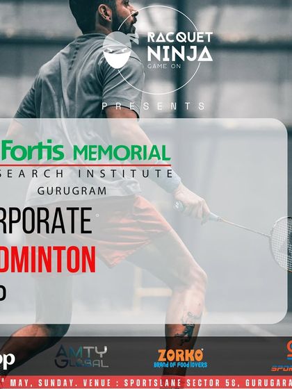 The official announcement poster for our Corporate Badminton Cup, sponsored by Fortis. We create professional marketing materials to build buzz and excitement within your organization before the event.