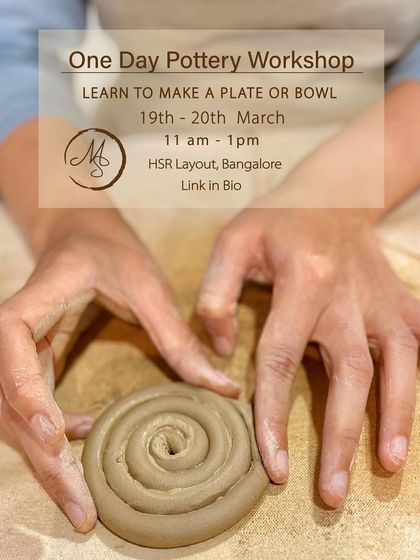 Our one-day workshop is perfect for beginners. Learn to make a bowl or plate using coiling and pinching techniques.