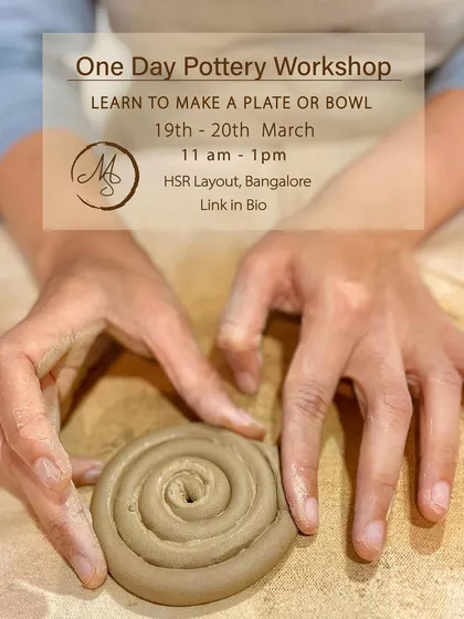 Our one-day workshop is perfect for beginners. Learn to make a bowl or plate using coiling and pinching techniques.
