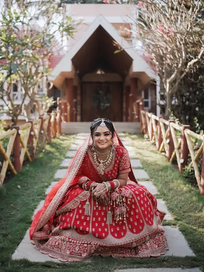 Some of my favorite shots of my bride Chetna. She was so full of life, and it was a joy to get her ready. Her classic red lehenga was paired with a soft glam look that was perfect for her vibrant personality.