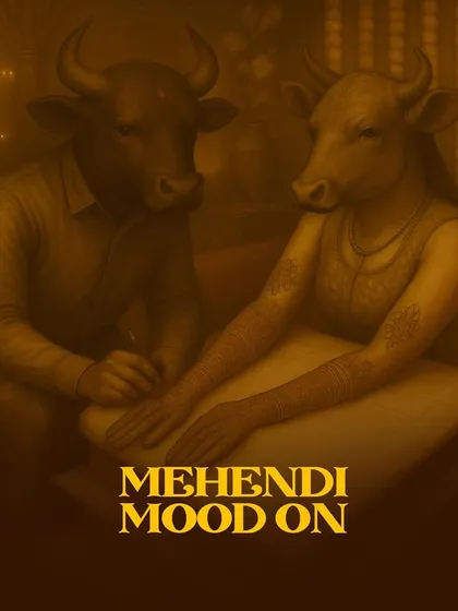 Mehendi mood on. Part of the creative campaign for my 'Band Baaja Blunder' event, setting the desi wedding scene.