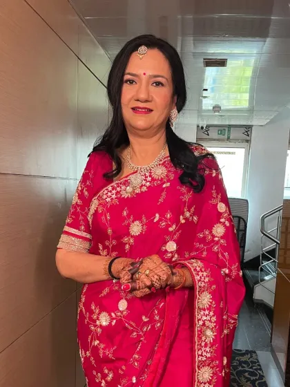 A final portrait of this elegant client. She looks confident and beautiful, ready to enjoy the wedding festivities.