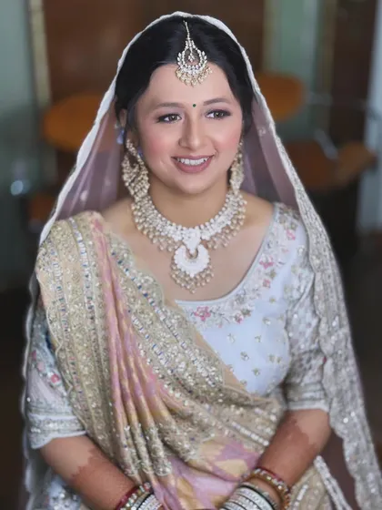 A happy, candid moment. The makeup is designed to look just as good in person as it does in professional photos.