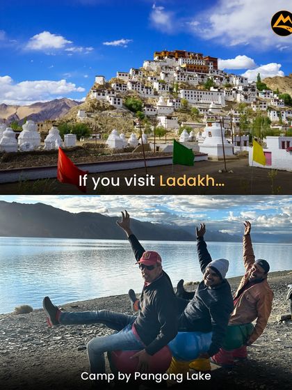 Camping by Pangong Lake is a highlight of my Ladakh trip. We relax, take fun photos, and watch the sunset over the beautiful blue water.